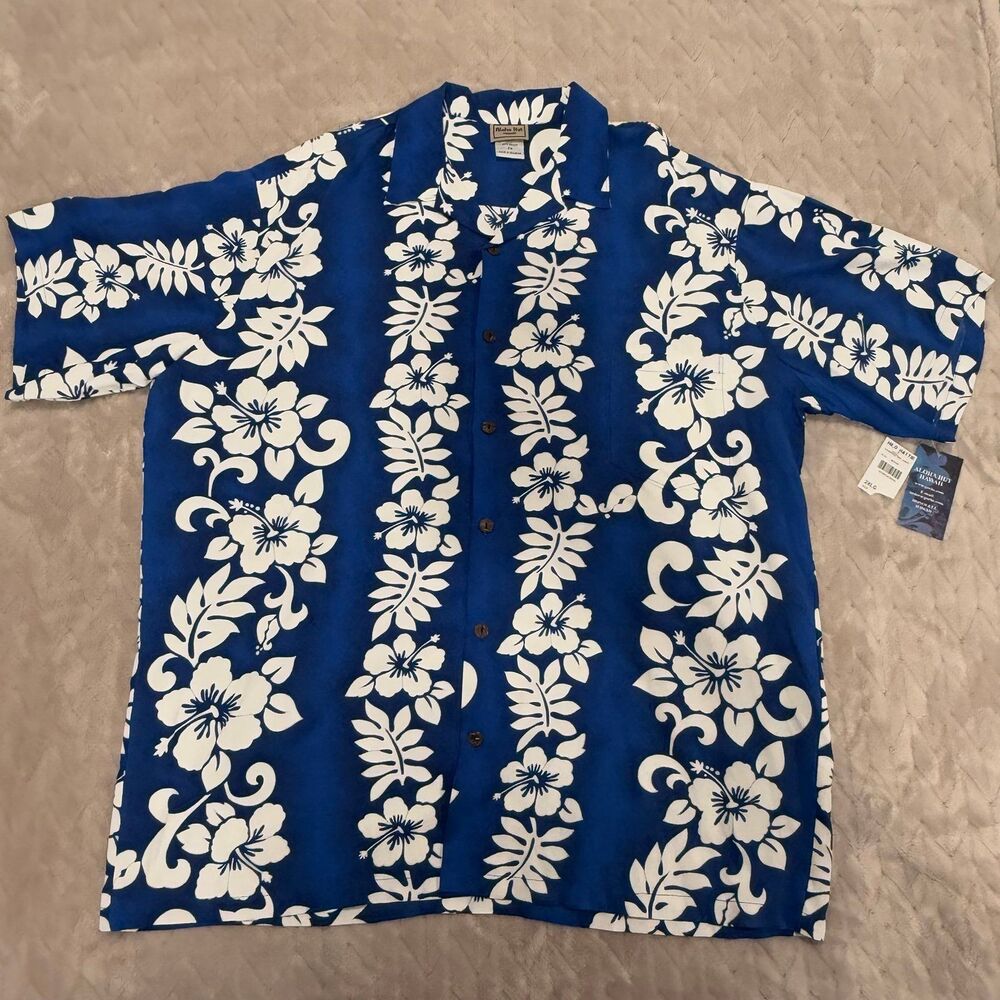 Aloha Hut Hawaiian Shirt Men’s Size 2XL Button Front NWT